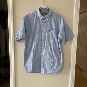 Ariat Light Blue Patterned Button Down Shirt Men’s Medium